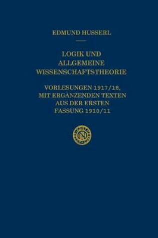 Cover of Logik Und Allgemeine Wissenschaftstheorie