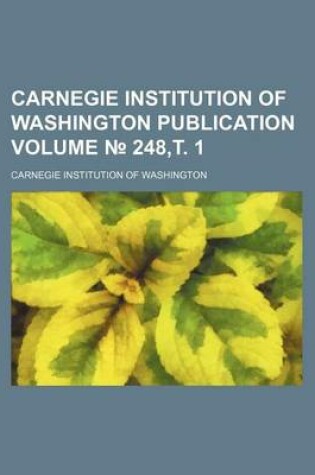 Cover of Carnegie Institution of Washington Publication Volume 248, . 1