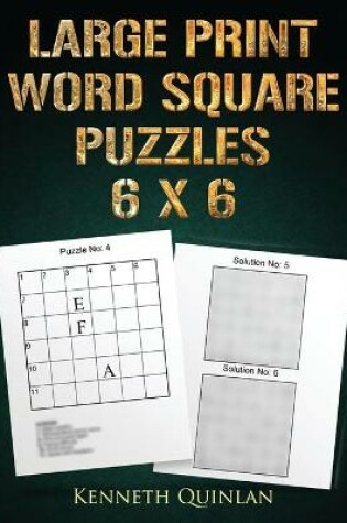 Cover of Large Print Word Square Puzzles - 6 x 6