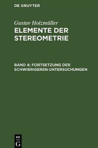 Cover of Fortsetzung Der Schwierigeren Untersuchungen