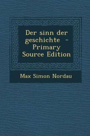 Cover of Der Sinn Der Geschichte