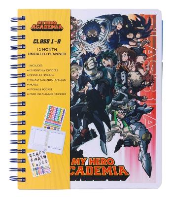 Book cover for My Hero Academia: Class 1-A 12-Month Undated Planner