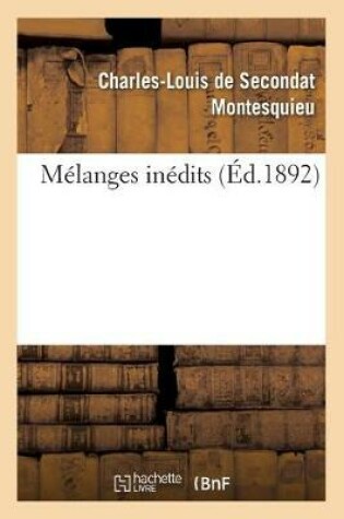 Cover of Mélanges Inédits