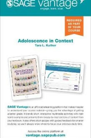 Cover of Adolescence in Context - Vantage Slimpack