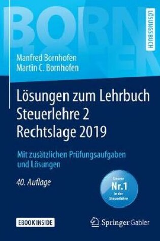 Cover of Loesungen Zum Lehrbuch Steuerlehre 2 Rechtslage 2019