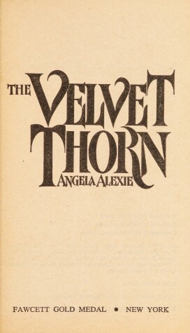 Book cover for The Velvet Thorn