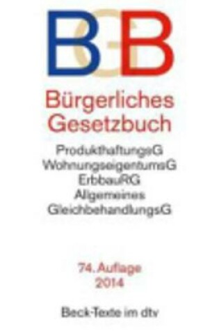 Cover of BGB - Burgerliches Gesetzbuch