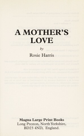 Book cover for A Mother's Love
