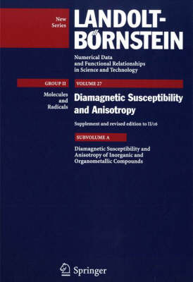 Cover of Diamagnetic Susceptibility and Anisotropy of Inorganic and Organometallic Compounds