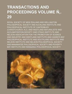 Book cover for Transactions and Proceedings Volume N . 29