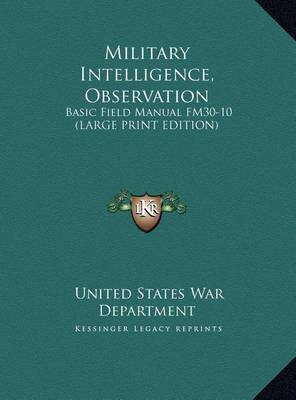 Book cover for Military Intelligence, Observation