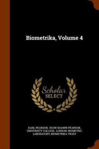 Cover of Biometrika, Volume 4