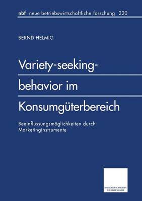 Book cover for Variety-seeking-behavior im Konsumgüterbereich