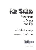 Book cover for Air Crafts, Playthings to Make and Fly