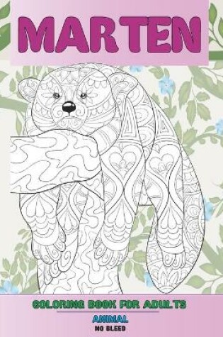 Cover of Coloring Book for Adults No Bleed - Animal - Marten