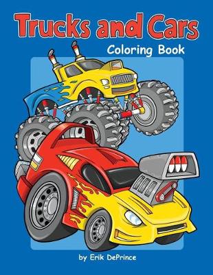 Book cover for Trucks and Cars Coloring Book