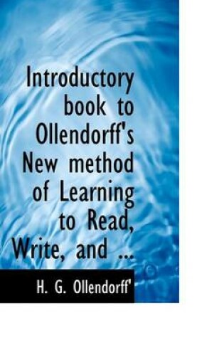 Cover of Introductory Book to Ollendorff's New Method of Learning to Read and Write