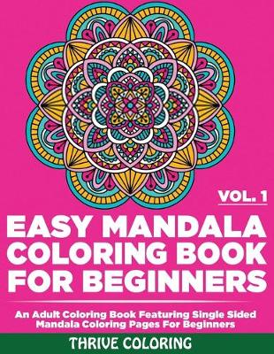 Book cover for Easy Mandala Coloring Book For Beginners