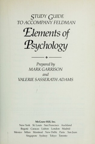 Cover of Elements of Psychology