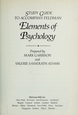 Book cover for Elements of Psychology