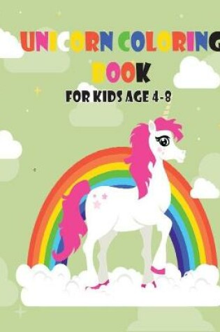 Cover of unicorn colorin book for kids