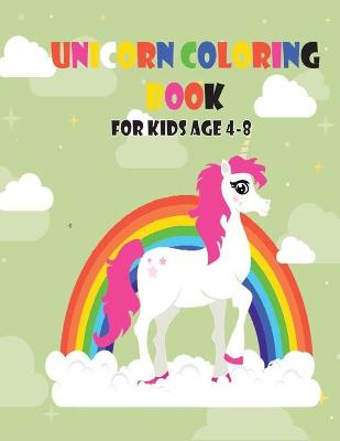 Book cover for unicorn colorin book for kids