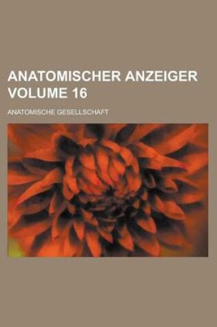 Cover of Anatomischer Anzeiger (Jahrg. 1)