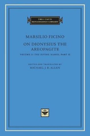 Cover of On Dionysius the Areopagite