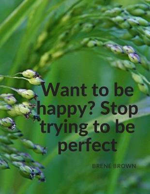 Book cover for "Want to be happy? Stop trying to be perfect."