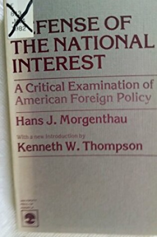 Cover of In Defense of the National Interest