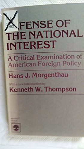 Book cover for In Defense of the National Interest