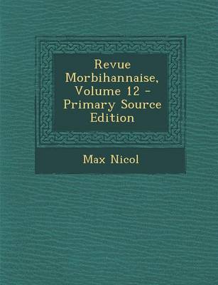 Book cover for Revue Morbihannaise, Volume 12