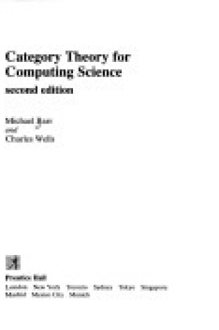 Cover of Category Theory for Computer Science