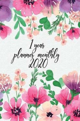 Cover of 1 year monthly planner 2020