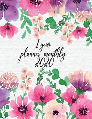 Cover of 1 year monthly planner 2020