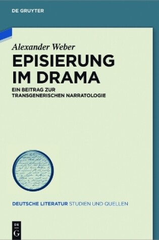 Cover of Episierung im Drama