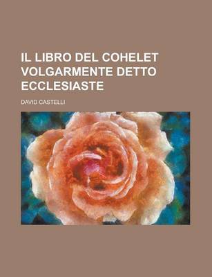 Book cover for Il Libro del Cohelet Volgarmente Detto Ecclesiaste