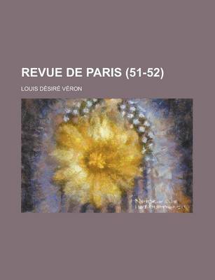 Book cover for Revue de Paris (51-52)