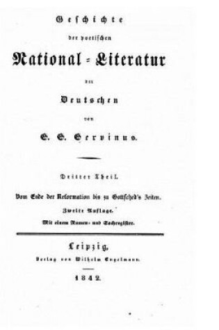 Cover of Geschichte der Poetischen National-Literatur der Deutschen