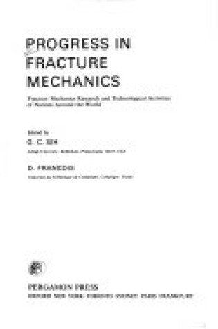 Cover of Progress in Fracture Mechanics