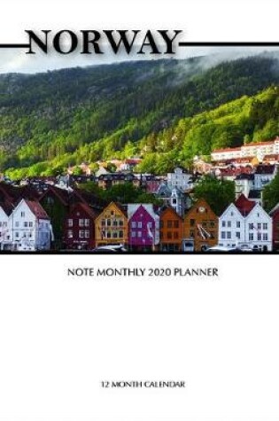 Cover of Norway Note Monthly 2020 Planner 12 Month Calendar