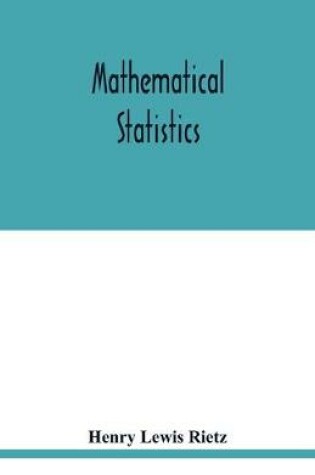 Cover of Mathematical statistics