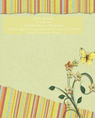 Book cover for Yellow Butterfly 8x10 Journal with Both Lined and Blank Pages