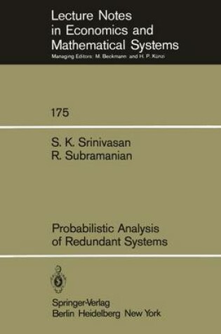 Cover of Probabilistic Analysis of Redundant Systems