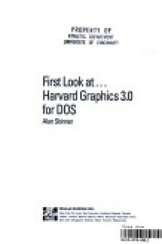 Cover of First Look at Harvard Graphics 3.0 for DOS
