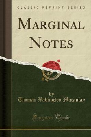 Cover of Marginal Notes (Classic Reprint)