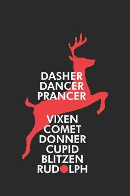 Book cover for Dasher Dancer Prancer Vixin Comet Donner Cupid Blitzen Rudolph