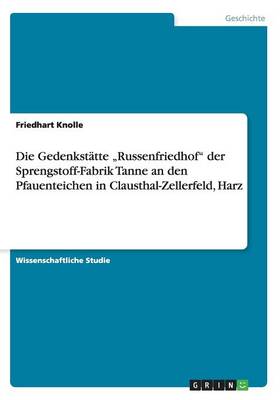 Book cover for Die Gedenkstatte "Russenfriedhof der Sprengstoff-Fabrik Tanne an den Pfauenteichen in Clausthal-Zellerfeld, Harz