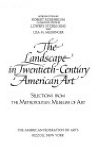 Cover of Landscape in Twentieth Century American Art