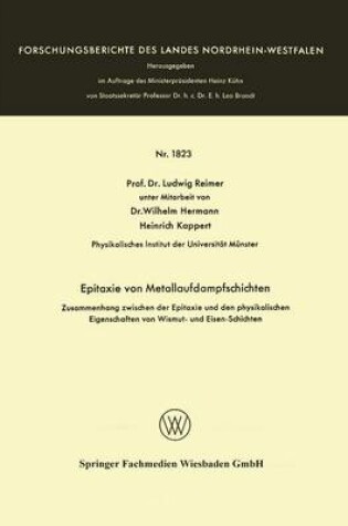 Cover of Epitaxie Von Metallaufdampfschichten